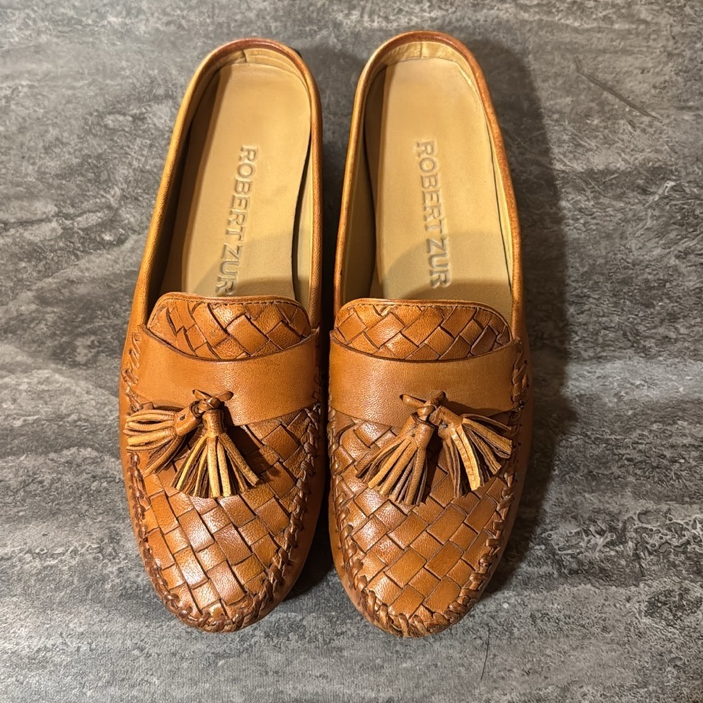 ROBERT ZUR SHELL LEATHER HALF LOAFER. S 5.5 - Picture 4 of 10